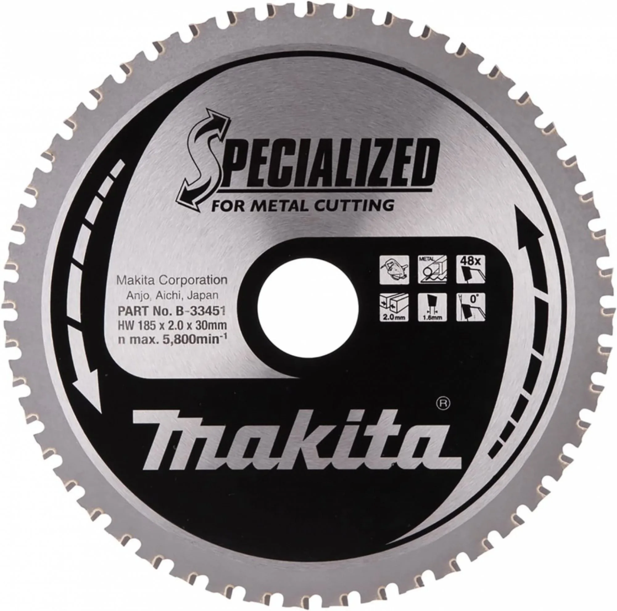 Makita pílový list oceľový SPECIALIZED 185x2x30mm 48Z (B-33451)