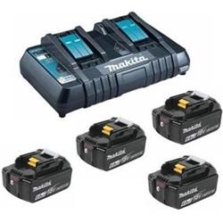 Makita Sada 4xBL1860B + dvojnabíječka DC18RD (199485-6)