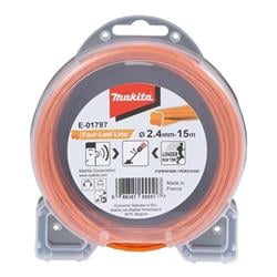 Makita struna nylonová 2,4mm, oranžová, 15m, speciální pro aku stroje