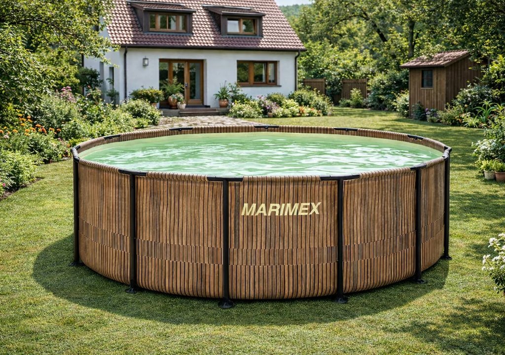 MARIMEX Bazén Florida 4,57x1,32 m se skimmerem - motiv TEAK
