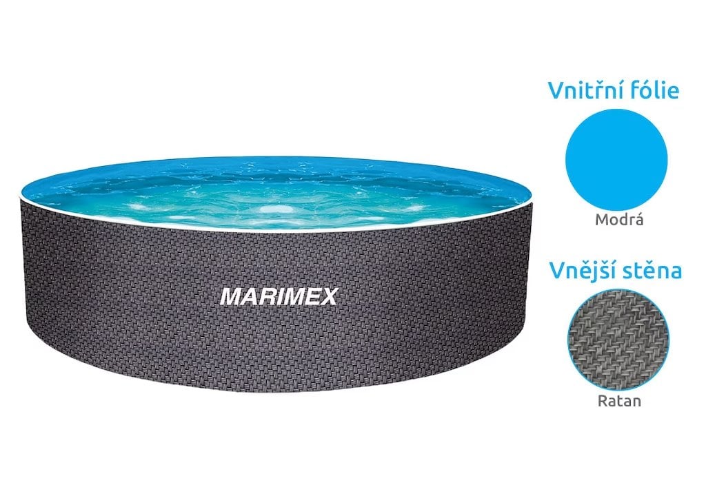 MARIMEX Pool Orlando 3,05 x 0,91 m RATAN, bazén, fólia, skimmer