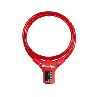 Master Lock Oceľové kombinované lanko na bicykel 8229EURDPRORED - 0,9 m červené