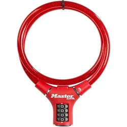 Master Lock Oceľové kombinované lanko na bicykel 8229EURDPRORED - 0,9 m červené