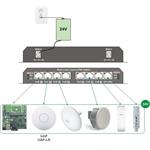 Maxlink 8 portový switch 10/100 Mbps se 7 PoE porty - bez napájecího adaptéru