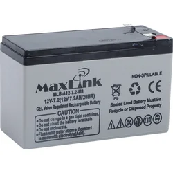 MaxLink olověná baterie AGM 12V 7,2Ah,Faston 6,3mm