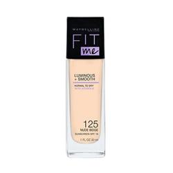 Maybelline Fit Me! Liquid Foundation rozjasňující tekutý make-up SPF 18 125 Nude Beige 30 ml