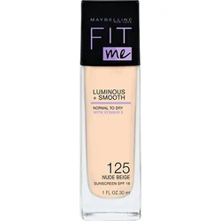 Maybelline Fit Me! Liquid Foundation Rozjasňujúci tekutý make-up SPF 18 125 Nude Beige 30 ml