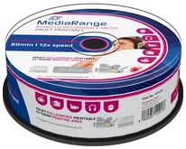 MediaRange Audio CD-R 700MB 12x, spindl 25ks Inkjet Printable