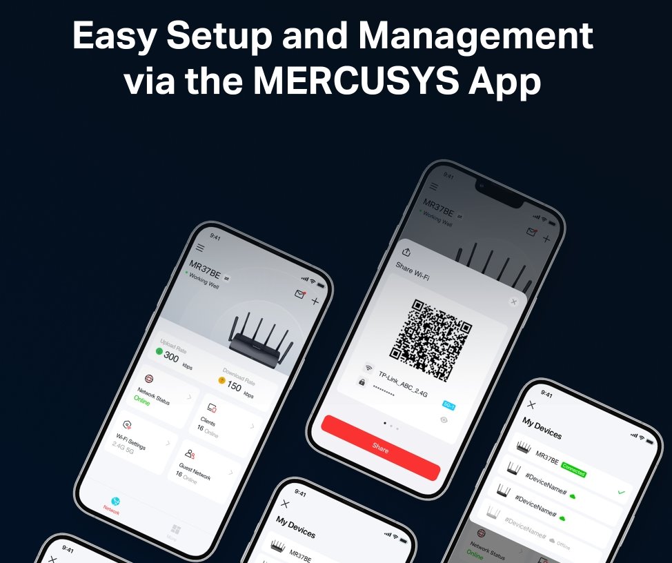 MERCUSYS MR37BE Dvojpásmový Wi-Fi 7 router