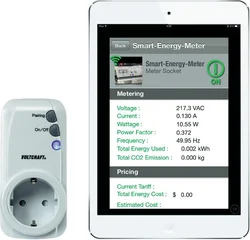 Měřič spotřeby a spínací zásuvka pro iOS a Android Voltcraft SEM-3600BT
