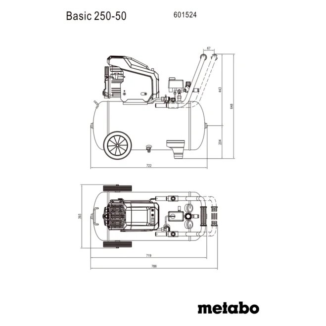 METABO Basic 250-50 kompresor (601524000)
