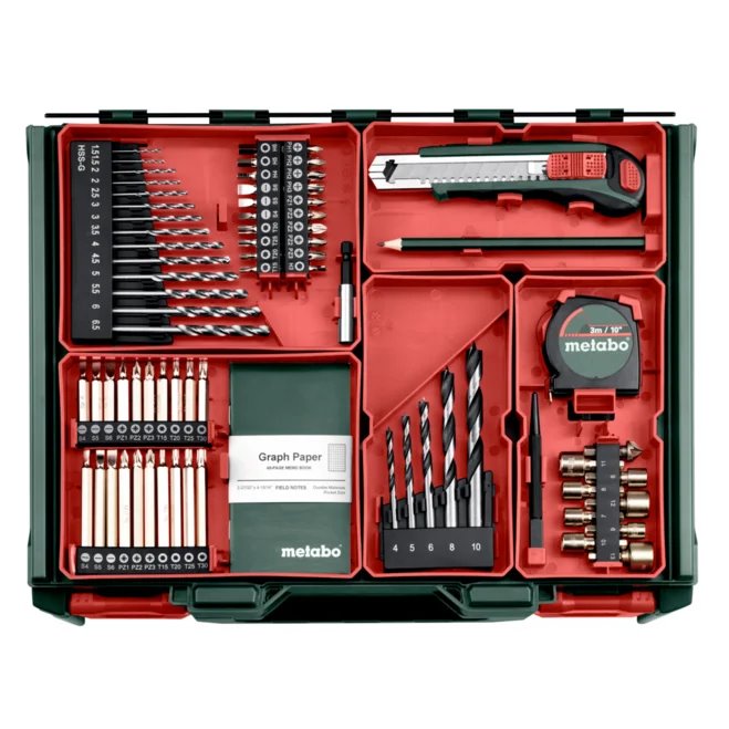 METABO BS 18 L BL Set - mobilní dílna, aku vrtačka, baterie, nabíječka (613155710)