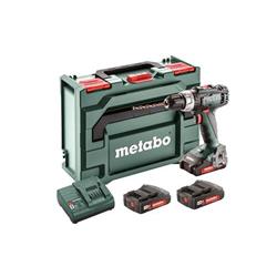 Metabo BS 18 L Set Aku vrtací šroubovák, 18V 3x2Ah Li-Power, Nabíječka SC30, metaBOX 145