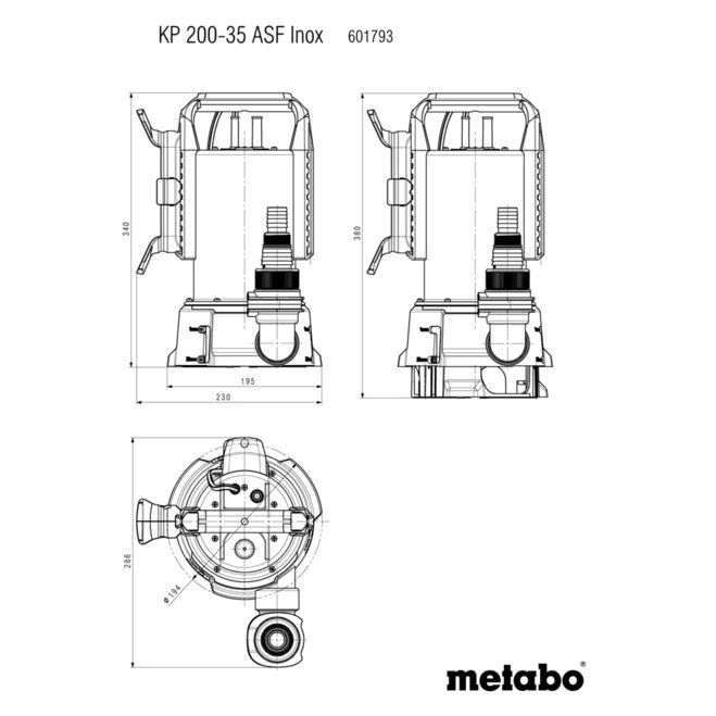 METABO KP 200-35 ASF Combi Kombinované ponorné čerpadlo (601793000)