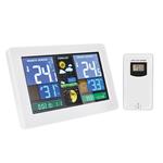 Meteostanica Solight, extra veľký farebný LCD displej, teplota, vlhkosť, tlak, RCC, nabíjanie cez USB, biela