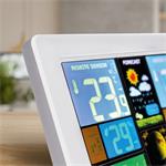 Meteostanica Solight, extra veľký farebný LCD displej, teplota, vlhkosť, tlak, RCC, nabíjanie cez USB, biela