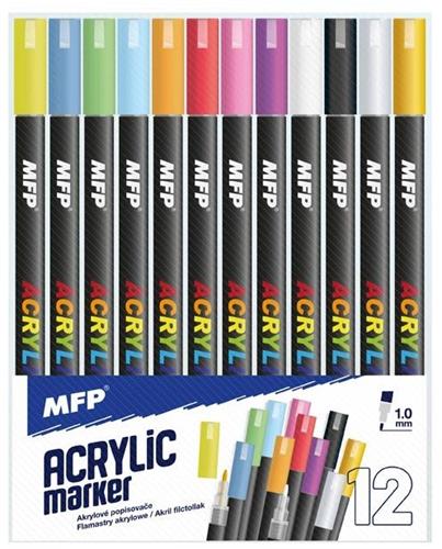 MFP Akrylový popisovač 1mm sada 12ks