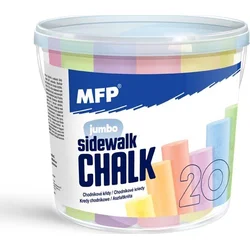 MFP Chodníkové kriedy M okrúhle 20 ks zmiešané farby - vedro