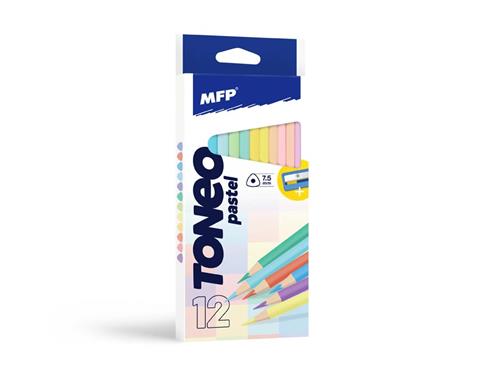 MFP Pastelky 12 ks Pastelové triangular s ořezávátkem