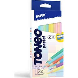 MFP Pastelky 12 ks Pastelové trojuholníkové s orezávačom