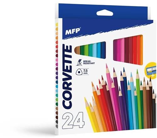 MFP Pastelky 24 ks triangular s ořezávátkem