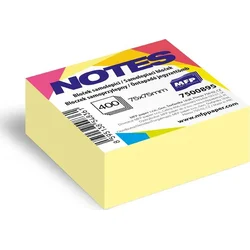 MFP Samolepiaci blok 75x75mm 400 listov žltá pastelová