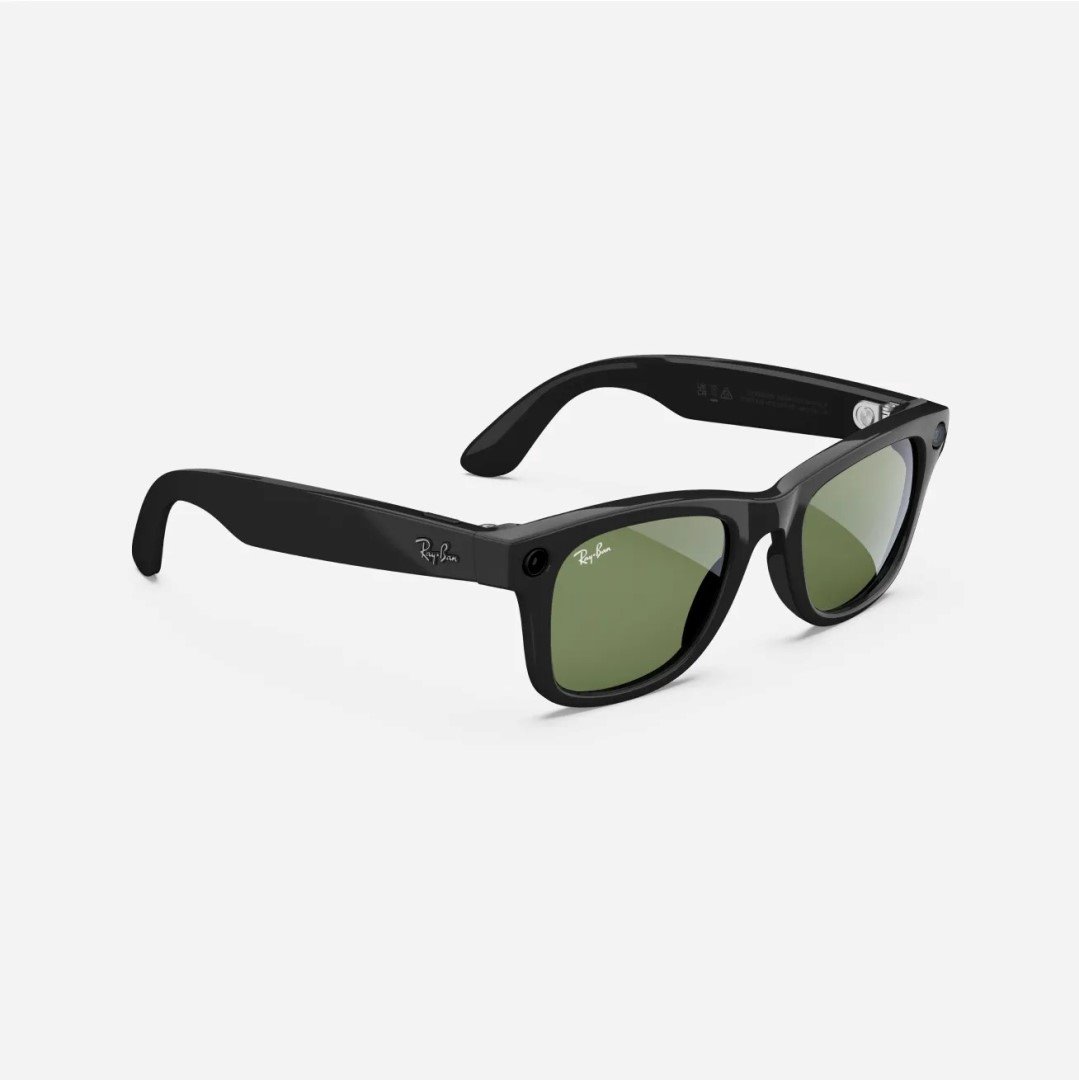MG Ray-Ban Meta Wayfarer (Standard) - Lesklá čierna / zelená