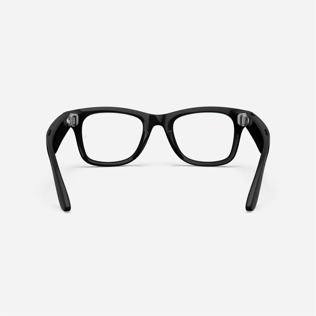 MG Ray-Ban Meta Wayfarer (štandardné) - číre - lesklé čierne
