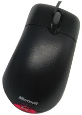 Microsoft myš Wheel Mouse Optical, black, USB/PS2, OEM