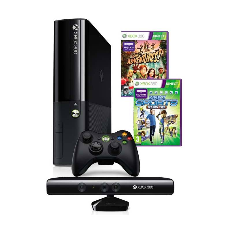 Microsoft Xbox 360 4gb Kinect Bundle Kinect Adventures Kinect Sports Season 2 N7v 00011 4036