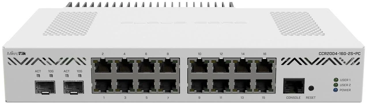 MikroTik CCR2004-16G-2S PC, smerovač CloudCore