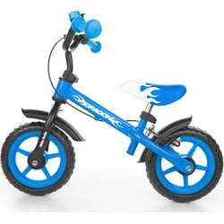 Milly Mally Dětské odrážedlo kolo Dragon s brzdou blue