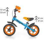 Milly Mally Detský bicykel Dragon s brzdou oranžovo-modrý