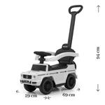 Milly Mally Scooter s vodiacou tyčou MERCEDES G350d biela