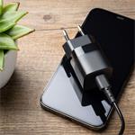 Mini sieťová nabíjačka FIXED s výstupom USB-C a podporou PD, 25 W, čierna