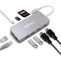 Minix NEO-C Plus Multiport Adapter USB-C HDMI Grey