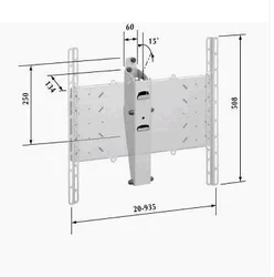 MO FSC Nástěnný držák na LCD/plasma televize (náklon/max.70kg)