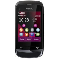 Mobilní telefon Nokia C2-02 (Touch and Type) Chrome Black