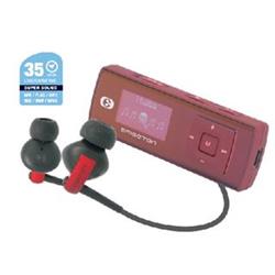 MP4 přehrávač EMGETON  CULT E1 8GB,RED, výdrž až 35 hod., OLED, USB, diktafon, FM radio,