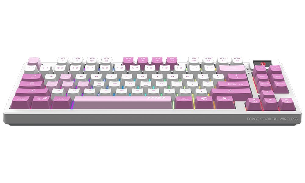 MSI FORGE GK600 TKL WIRELESS fialová