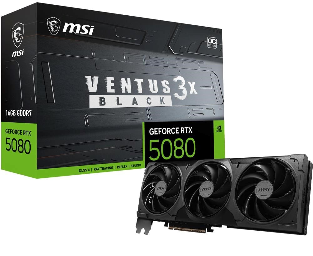 MSI GeForce RTX 5080 16G VENTUS 3X OC BLACK