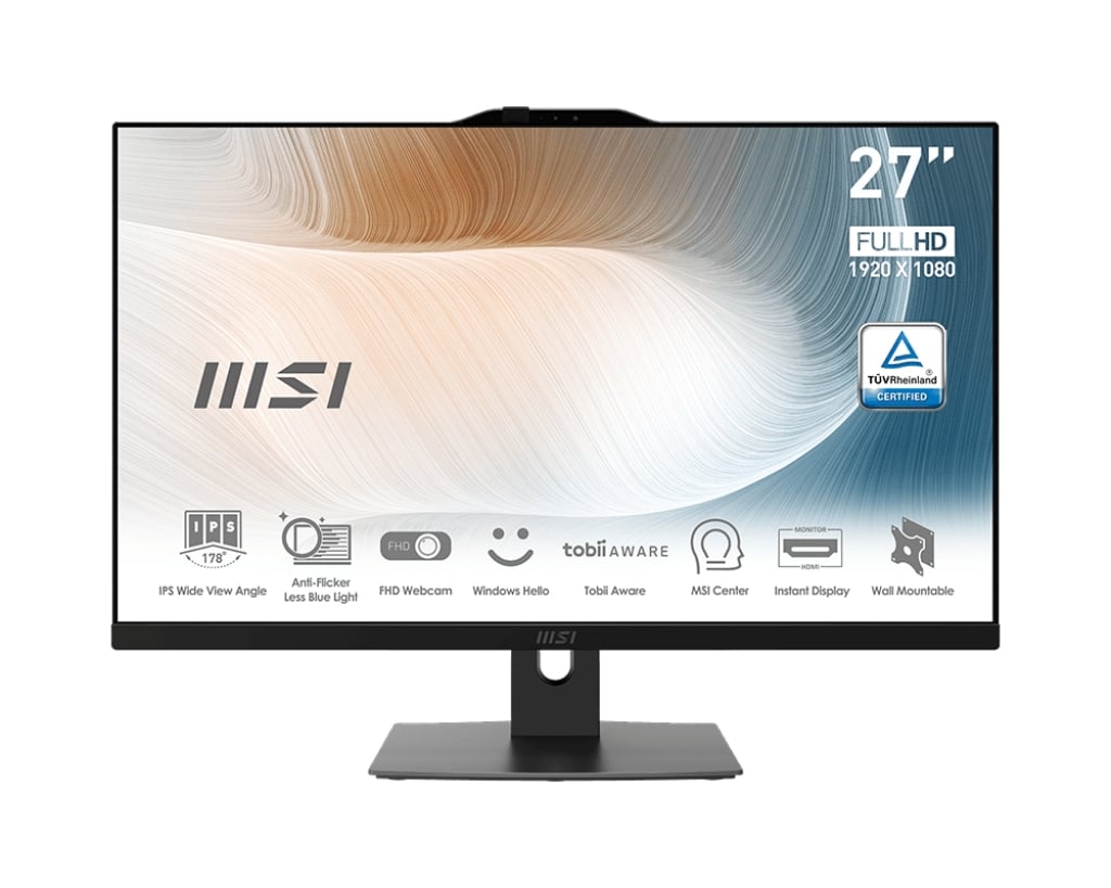 MSI Modern AM272P 12M-1202XEU, 27" i3-1215U/8GB/500GB, Černá