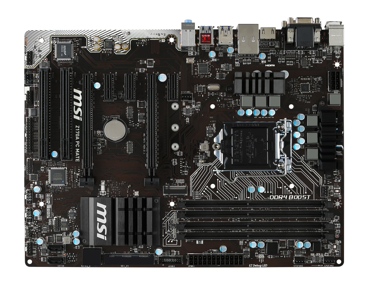 Msi z170a pc mate подключение