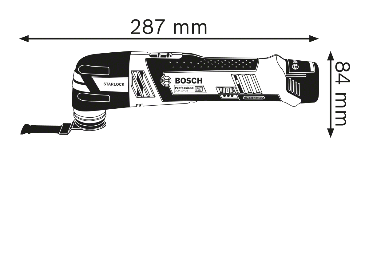 Multifunkčný rezač Bosch GOP 12V-28 Professional (0.601.8B5.001)