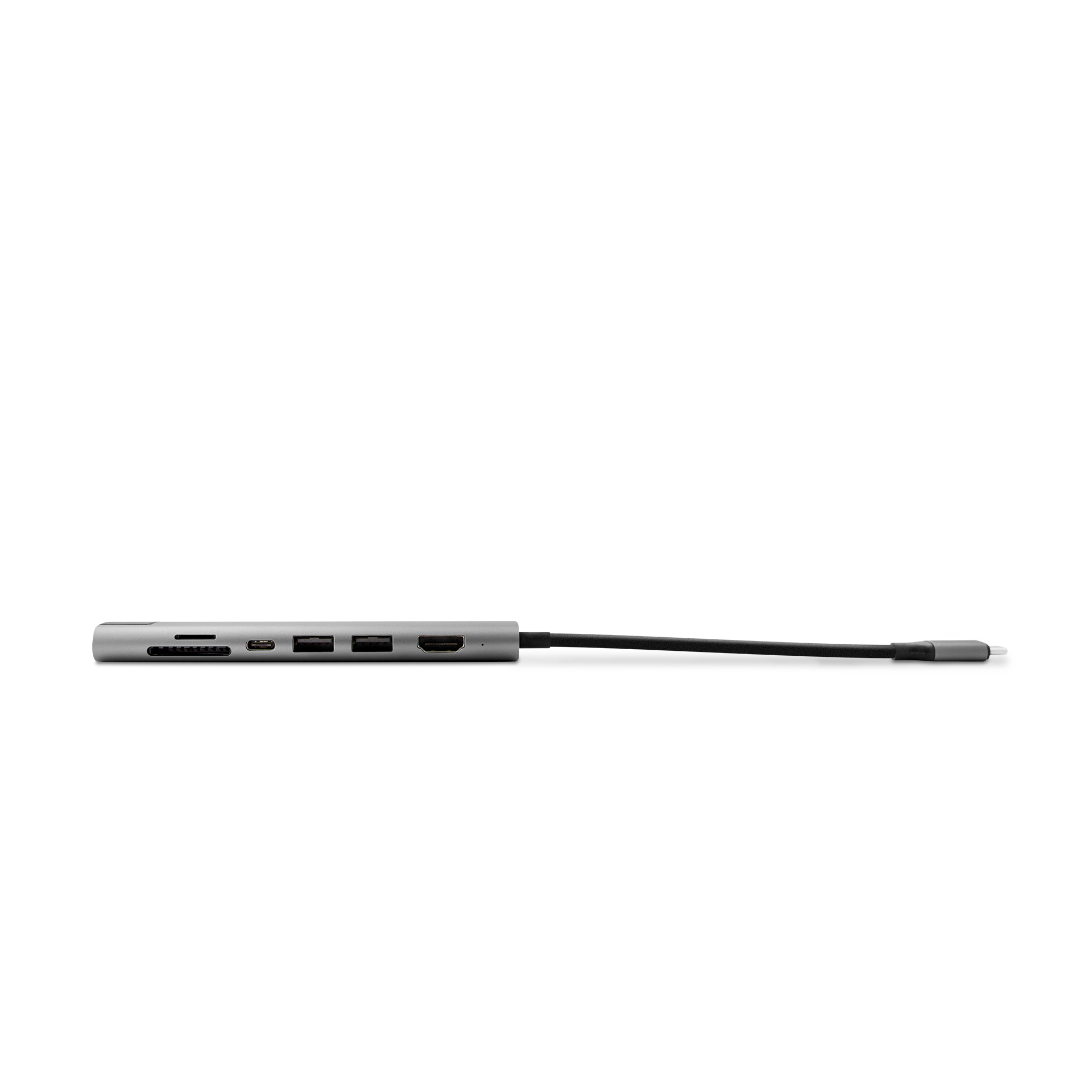 Multimediálny rozbočovač Epico 7v1 8K s konektorom USB-C - vesmírne sivý