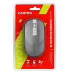 Myš CANYON MW-18DG, optická, tichá, s bezdrôtovým nabíjaním 300 mAh, 4.tl., až 1600 DPI, perlovo šedá