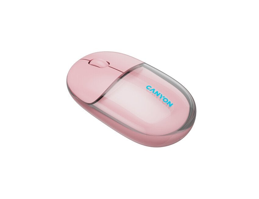 Myš CANYON OnClick 24 BT/ Wireless Transparent/Pink