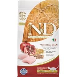 N&D LG CAT Neutered Chicken & Pomegranate 1,5kg granule pro kastrované kočky