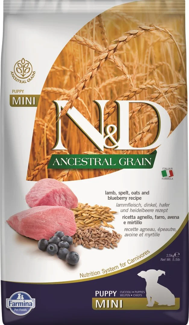 N&D LG DOG Puppy Mini Lamb & Blueberry 2,5kg granule pre šteňatá