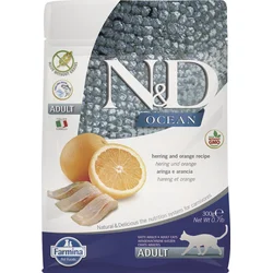 N&D OCEAN CAT Adult Herring & Orange 300g granule pro kočky